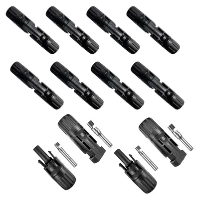 Imagen del producto de Conectores solares MC4 para cables de 4 a 6 mm², conector (macho), paquete de 100 unidades