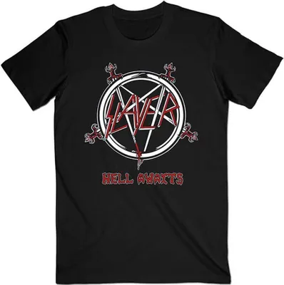 Produktbild von Slayer - "Hell Awaits Tour" T-Shirt für Herren/Damen Uni RO2066 (S) (Schwarz)
