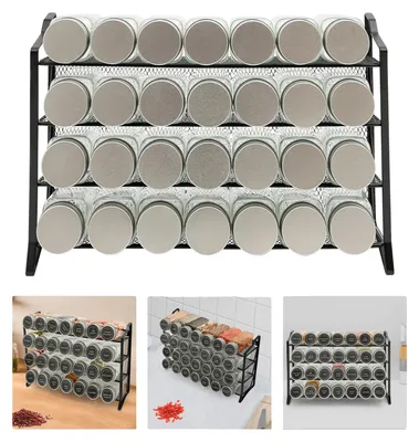 Immagine prodotto di Scaffale per spezie, organizer a 4 livelli, design moderno, con 4 ripiani