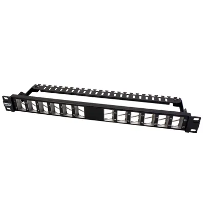 Obrázek produktu pro TRENDNET Patchpanel pro keystone 19'', STP, 24 portů, neosazený, černý (TC-KP24SA) (21.22.1555)