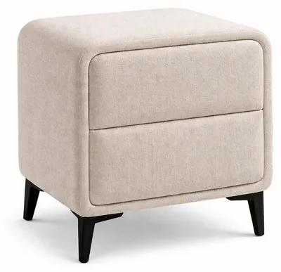 Produktbild von Schlafzimmer-Set Moderner Stil Beigefarben Bett mit Stauraum Stoffbezug