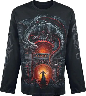 Produktbild von Spiral Langarmshirt Herren Dragon's Lair schwarz XL