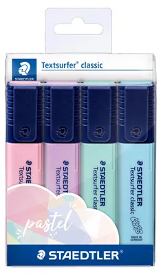 Immagine prodotto di STAEDTLER® 364 CWP4PA Evidenziatore Textsurfer, confezione da 4 pezzi con astuccio