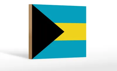 Produktbild von Holzschild Flagge Bahamas 18x12 cm Flag of the Bahamas Dekoration