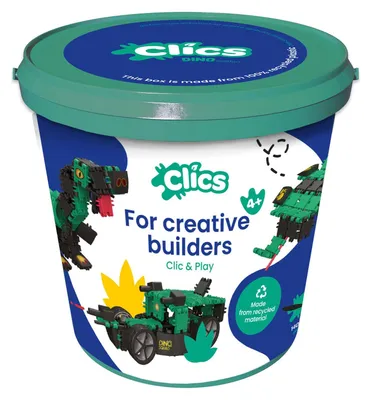 Produktbild von Clics Dinosaur World 6-in-1-Bausatz, Clicstoys