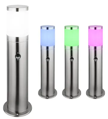 Produktbild von Smart RGB LED Stehlampe, Edelstahl, Sensor, H 50 cm