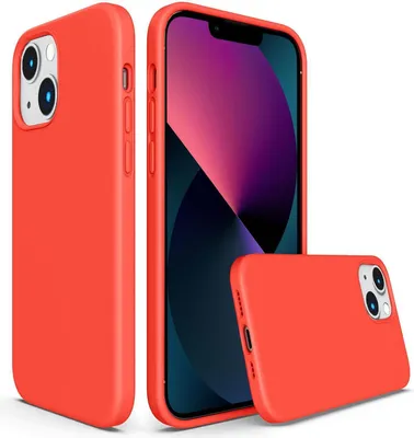 Produktbild von Conie TPU Schutzhülle für iPhone 13 Mini Tasche Case Cover Bumper Silikon Mikrofaser Inlay Hülle in Rot matt