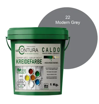 Produktbild von Contura BeGreen 1Kg. Kreidefarbe Shabby Chic Möbellack - 22 Modern Grey