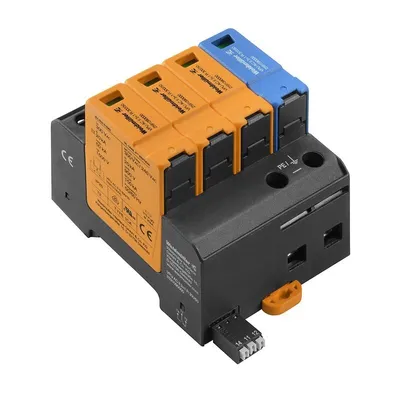 Produktbild von Weidmüller VPU AC II 3+1 R 300/50, 230 V, 50 Hz, Schwarz, Orange, Blau, IP20, 458 g, 72 mm