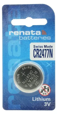 Produktbild von Renata CR2477N, Einwegbatterie, Lithium, 3 V, 1 Stück(e), 950 mAh, 24,5 mm