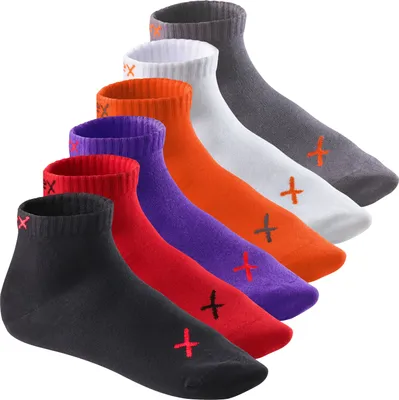 Produktbild von CFLEX Lifestyle Herren & Damen Kurzschaft Socken (6 Paar) Baumwoll Quarter Socken - Poppy Iridium 35-38