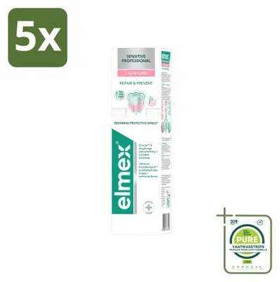 Obrázek produktu pro 5 kusů zubní pasty Elmex Sensitive Professional Repair & Prevent, 75 ml, velkopackování