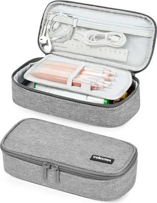 Image de Trousse à crayons YOKUMA grande capacité pour l'école et les voyages, matériau Oxford durable
