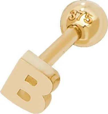 Produktbild von 9 Karat (375) Gold Buchstaben / Initiale Damen - Einzel Knorpel Ohrstecker; TRS36968LTB