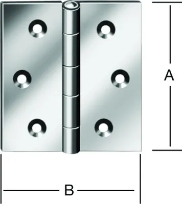 Produktbild von VORMANN Tür-Scharnier kantig B80xH80mm,gerollt verzinkt