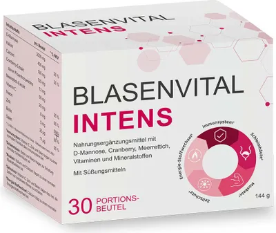 Produktbild von Aura Natura BlasenVital Intens – D-Mannose Pulver mit Cranberry-Extrakt – Vegan, 30 Portionsbeutel