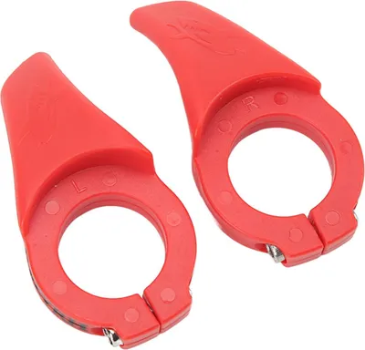 Produktbild von 1 Paar Lenker-Daumenauflage, verschleißfest, Kraftgriff, Fahrrad-Lenkerende für Mountainbikes, Rot