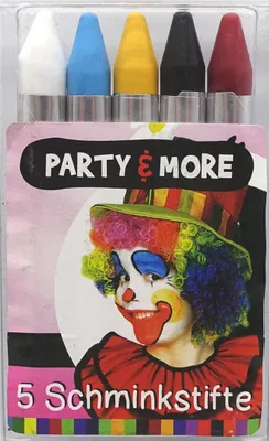 Produktbild von 5 Schminkstifte für Kinder und Erwachsene (Clown)