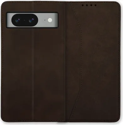Produktbild von Bookstyle 'Premium' Schutzhülle Klapphülle Schutztasche Etui Cover für Google Pixel 8 - Coffee