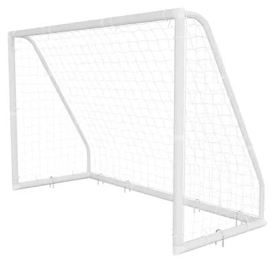 Image de SucceBuy : But de football de 300 x 200 cm. But en PVC portable pour l'extérieur, avec filet en PE, idéal pour les jardins, les parcs et les écoles. Résistant aux intempéries, livré avec des ancres de sol, une cible, une sacoche en Oxford 600D et stable même à des vitesses supérieures à 110 km/h
