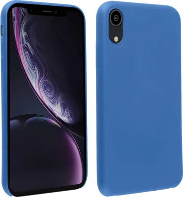 Productafbeelding van Avizar, halfstijve siliconen hoesje voor Apple iPhone XR, nachtblauw