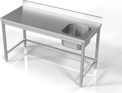Immagine prodotto di Lavello Combisteel, 1 vasca, lato destro, in acciaio inox, 1600x700x850mm
