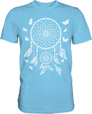 Produktbild von Traumfänger Schmetterling T-Shirt – Sky Blue / L