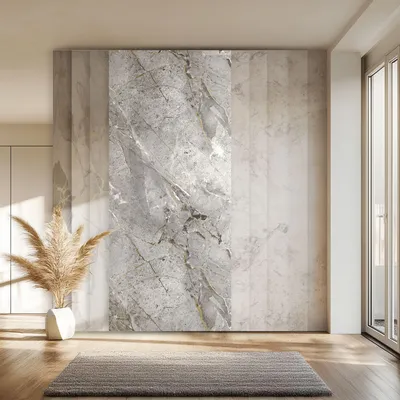 Produktbild von HEXIM Marmorplatten Optik 10 Stück 280x122 cm SPC Kunststoff Innen & Außenbereich Granit Steinoptik - Duschrückwand Küchenrückwand Spritzschutz Betonoptik (34,16 m² 8090A) A-Serie