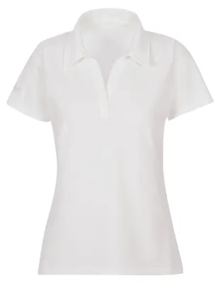 Produktbild von Trigema Damen Poloshirt ohne Knopfleiste Weiß XL