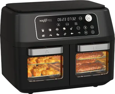 Obrázek produktu pro MAXXMEE 05535 Dvoukomorová horkovzdušná fritéza, barva:černá