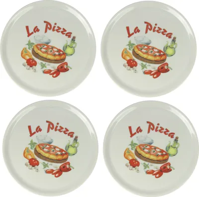 Produktbild von Saturnia Pizzateller mit Muster (4 Stück, La Pizza Ø 31cm)