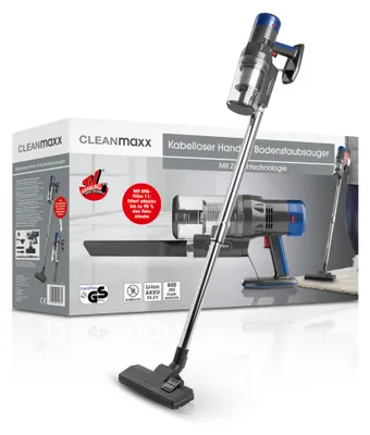 Obrázek produktu pro CLEANmaxx Akumulátorový ruční a podlahový vysavač s cyklónovou technologií - antracit/modrý