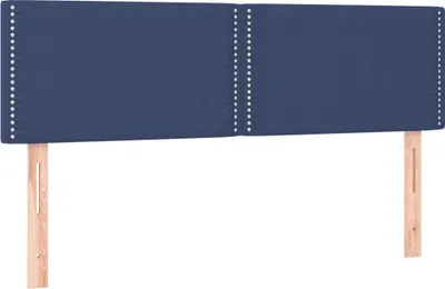 Produktbild von vidaXL Kopfteile Blau 144x5x78/88 cm Stoff