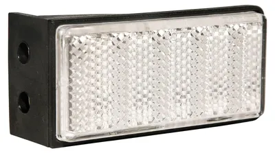 Produktbild von Rechteckiger Reflektor mit Halterung, weiß, ASPOCK 76x34mm Reflektor
