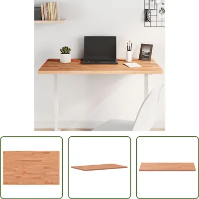 Produktbild von The Living Store Tischplatte 100x60x2,5 cm Rechteckig Massivholz Buche