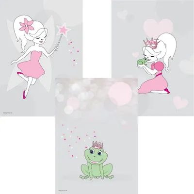 Produktbild von PRICARO Poster "Wunschfee", A4, 3er Set