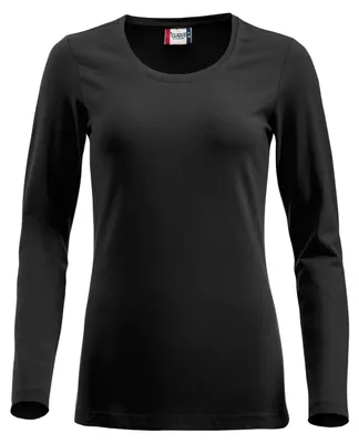 Produktbild von Damen Langarmshirt Carolina mit Rundhalsausschnitt, Stretch und figurbetontem Schnitt