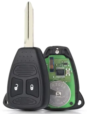 Produktbild von Autoschlüssel mit Fernbedienung kompatibel mit Chrysler 300, Aspen, Dodge Charger, Durango, Dakota, Jeep Commander, Grand Cherokee, KOBDT04A, ID46, 433 MHz, 2 Tasten