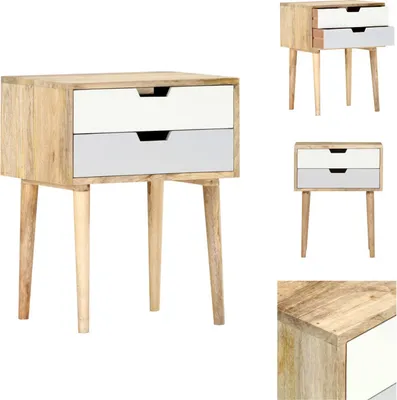 Zdjęcie produktu dla vidaXL Szafka nocna 47 x 35 x 59 cm z litego drewna mango - Szafki nocne