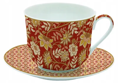 Produktbild von Easy Life 880-8737 Kaffeetasse mit Untertasse Porzellan 400 ml