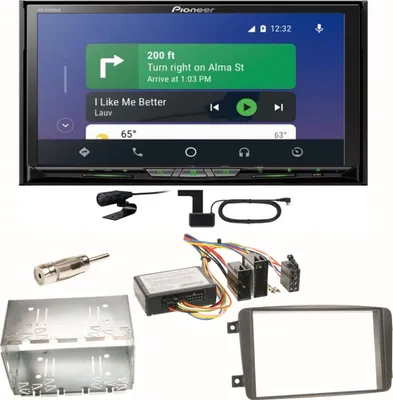 Produktbild von Pioneer AVH-Z9200DAB Carplay Einbauset für Mercedes C-Klasse W203 CLK W208 W209