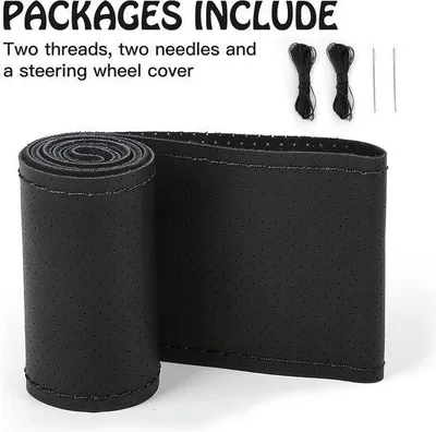 Produktbild von Famanu Lenkradhülle für Lkw, rutschfest, geeignet für Lenkräder von 46-48 cm, schwarz
