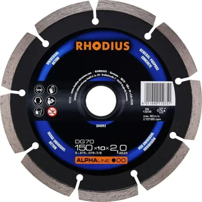 Produktbild von RHODIUS Diamant-Trennscheibe DG70 150 x 7,0 x 2,0 x 22,23 ALPHAline 304093