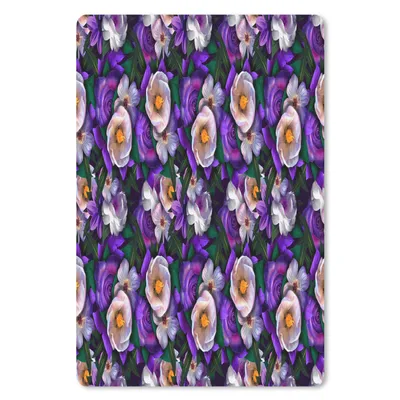 Produktbild von MuchoWow® Mauspad Mousepad Blumen - Lila - Muster 40x60 cm - Mousepads - Maus Mat - Pad - Mausunterlage - Schreibtisch Accesoire