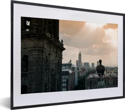 Produktbild von MuchoWow® MuchoWow® Gerahmtes Poster Das historische Zentrum von Mexiko-Stadt 40x30 cm - Poster mit zchwarzem Bilderrahmen - Bilderrahmen - Poster im Rahmen