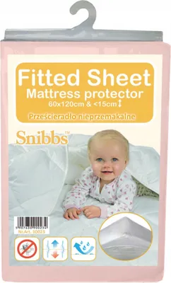 Produktbild von Snibbs wasserdichtes Laken rosa 60x120 cm T-SNI-100232