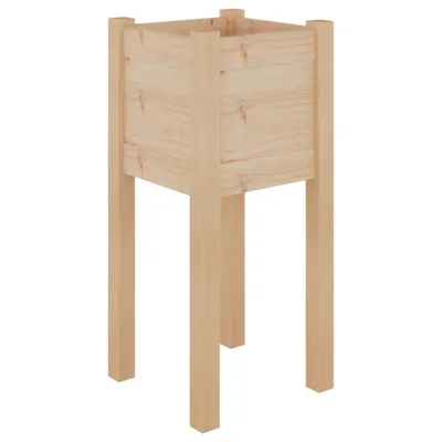 Image de Jardinière d'extérieur 31x31x70 cm bois de pin massif