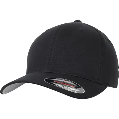 Produktbild von FLEXFIT 6377 | Flexfit Brushed Twill Cap, Silberne Schirmunterseite - Farbe: Black - Größe: S/M