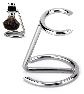 Produktbild von Rasierpinselhalter aus Metall, tragbarer 2-in-1 Ständer für Rasierpinsel und Rasierer