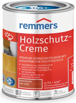 Produktbild von Remmers Holzschutz-Creme 3in1 mahagoni (RC-565) 0,75 l, Holzlasur aussen